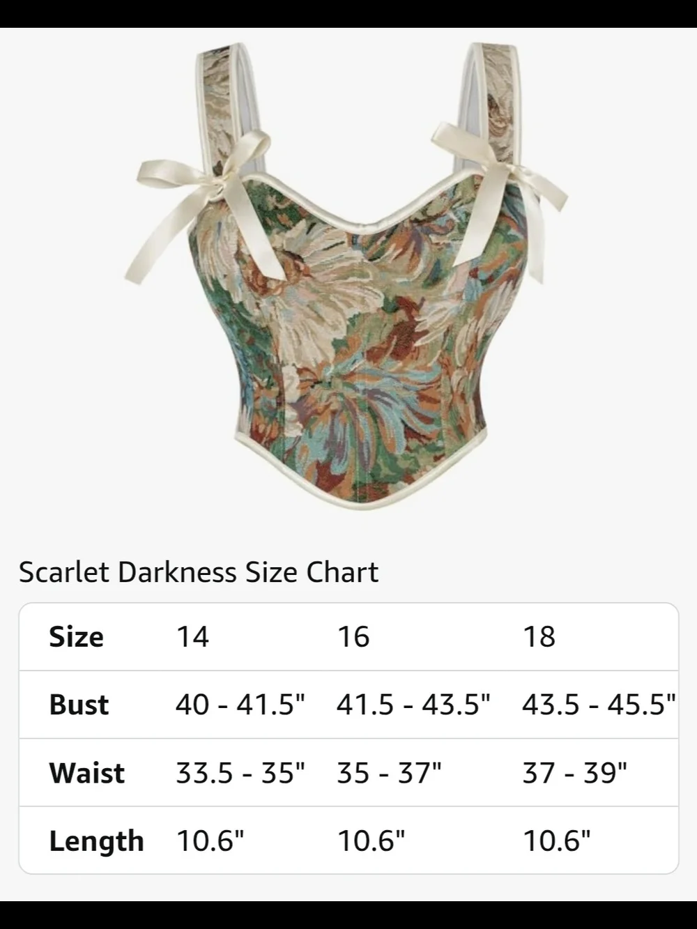 Floral Sweetheart Corset Top in Multicolor - Women's - Picture 3 of 8